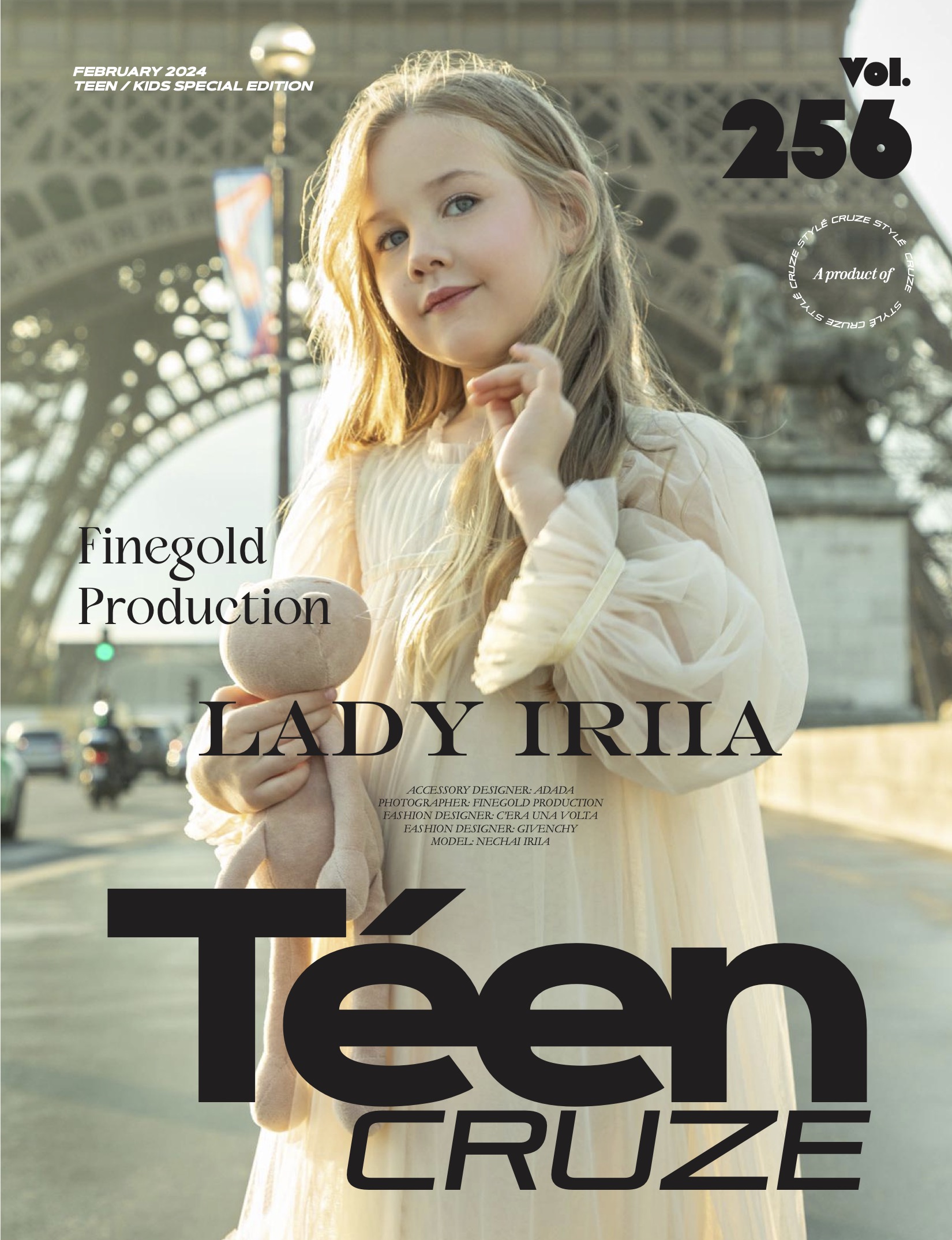 Ніжна обкладинка видання Teen Cruze з Ірією із Babyphotostars 